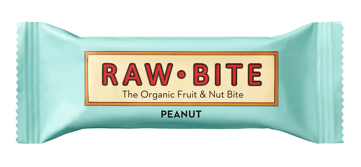Raw Bite energybar peanuts glutenvrij bio & raw 50g